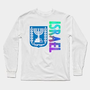 Israel Coat of Arms Design Long Sleeve T-Shirt